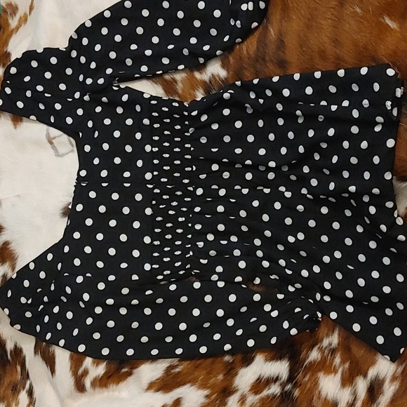 Polka dot Mini Dress/Shirt - Picture 3 of 6